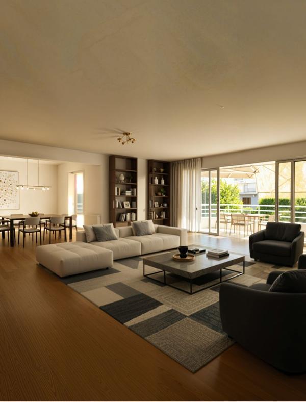 A modern and spacious apartment just 700 meters from the sea